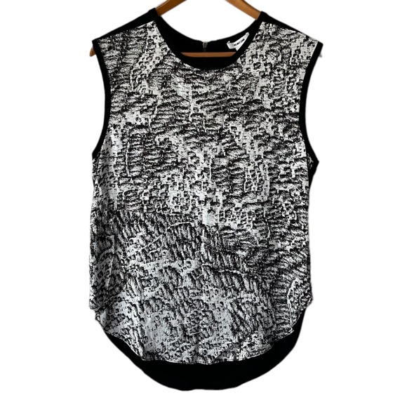 Helmut Lang Resid Print Satin Top Size Medium - Picture 1 of 11